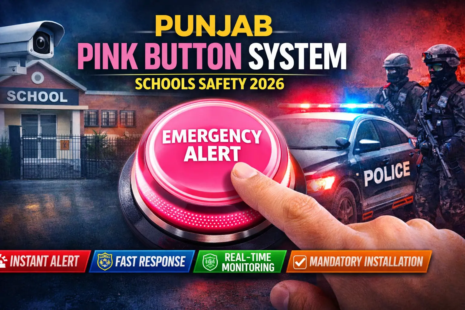 Student Safety Boost: Pink Button Emergency System Launched in Punjab