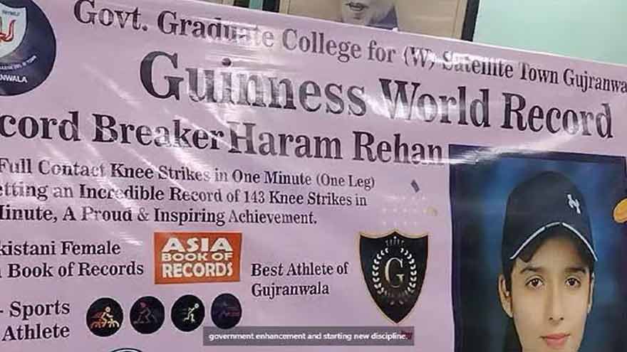 From Pakistan to the World: Haram Rehan Achieves 143 Knee Strikes Record