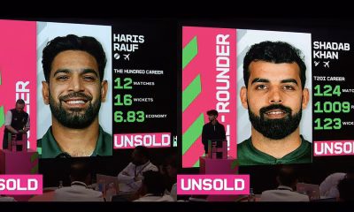 Auction Shock: Haris Rauf and Shadab Khan Go Unsold in The Hundred